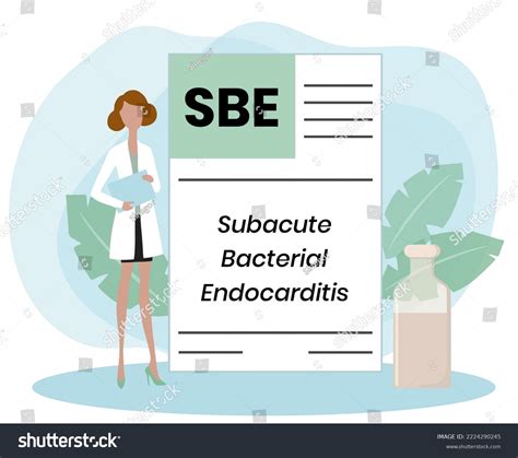 Sbe Subacute Bacterial Endocarditis Acronym Medical Stock Vector