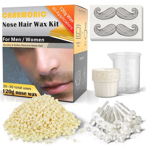 Charmonic 4 3oz 120g Nose Wax Kit For Men And Women Quick And Painless Nose Hair Remover Wax With