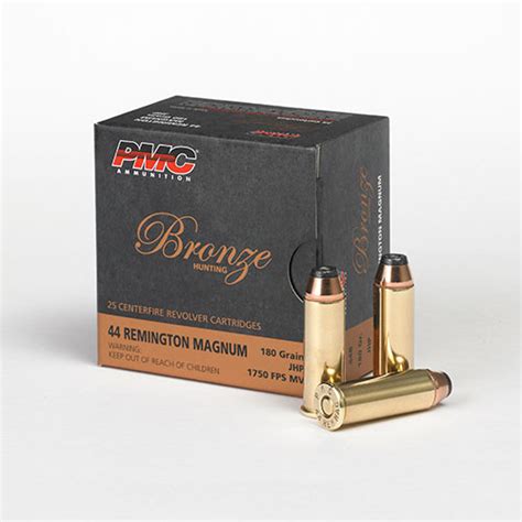 PMC 44B Bronze 44 Rem Mag 180 Gr Jacketed Hollow Point JHP 44 Mag