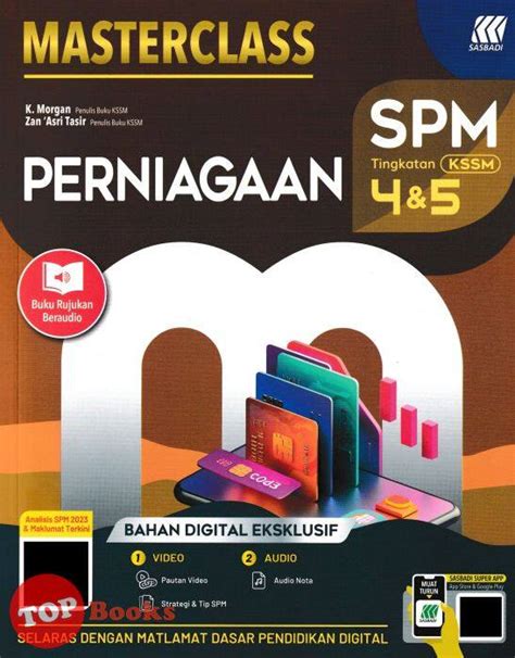 TOPBOOKS Sasbadi Masterclass SPM Perniagaan Tingkatan 4 5 KSSM