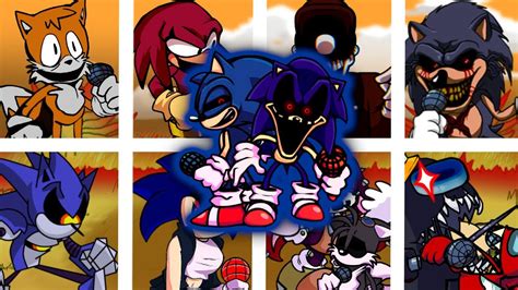 Fnf Too Slow Encore But Different Characters Sing It 🎶 Vs Sonic Exe