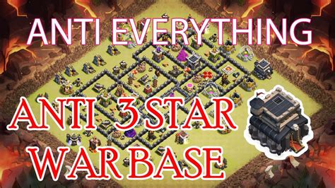 Th9 Latest Anti 3 Star War Base May 2017 Best For Ground Attacks