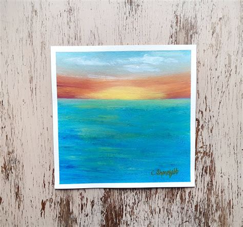 Sunset Painting Seascape Painting Acrylic Painting Affordable - Etsy