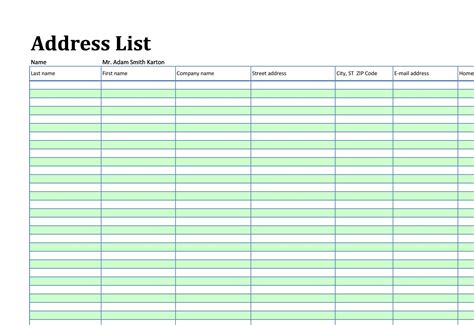 Phone Book Excel Template at Megan Blackmon blog