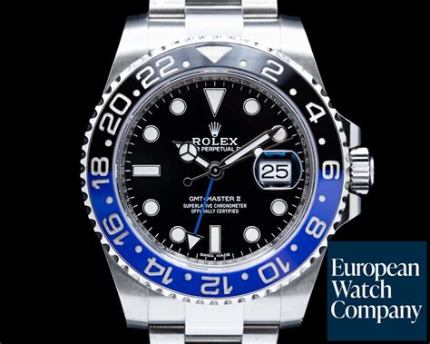 Rolex 116710blnr Gmt Master Ii 116710 Ceramic Batman Ss Oyster Bracelet 39869 European