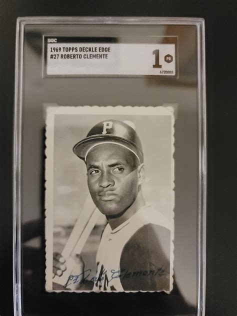 1969 Topps Deckle Edge 27 Roberto Clemente PSA 1 POOR Greg S