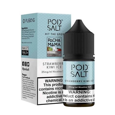 Pod Salt Strawberry Kiwi Ice Nic Salts 30ml 25mg Ml Zw