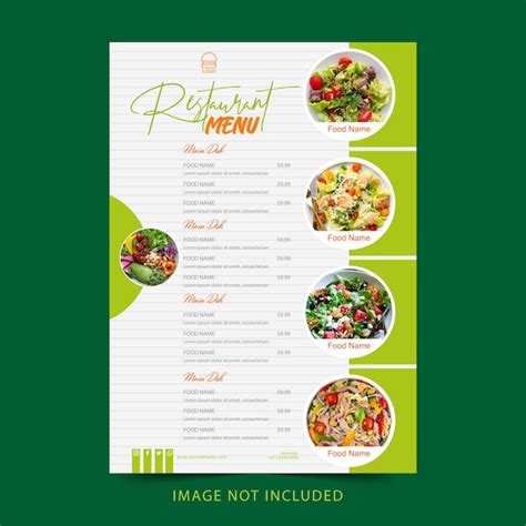 Premium Vector Free Vector Restaurant Menu Poster With Food Print