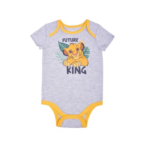 Disney 5 Pack Lion King Short Sleeve Babys Creeper Set Simba And