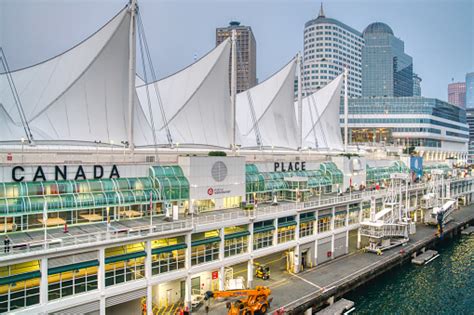 Canada Place Cruise Ship Terminal In Vancouver Canada Stock Photo ...