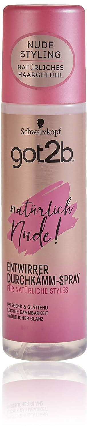 Schwarzkopf got b Durchkämm Spray natürlich Nude Entwirrer er Pack