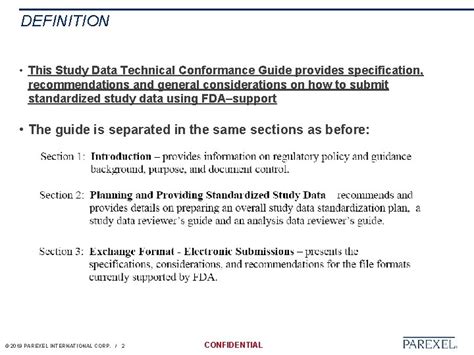 CHANGES IN FDA TECHNICAL CONFORMANCE GUIDE V 4