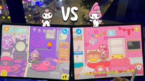 My Melody 💖 Vs Kuromi Cute Toca Boca House Ideas Toca Life World Toca Melody Kuromi Youtube