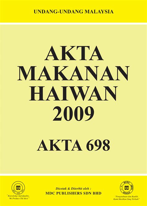 Laws Of Malaysia Akta Makanan Haiwan