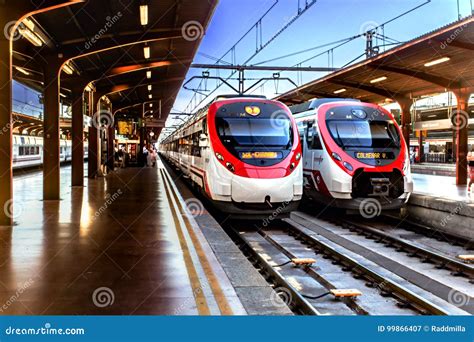 Madrid August 32017 Alvia Train Of Spanish Railroad Renfe A