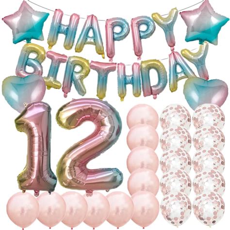 Happy 12th Birthday Balloons