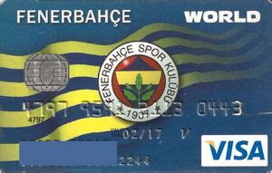 Bank Card Fenerbah E World Yapi Kredi Bankasi T Rkiye Turkey Col