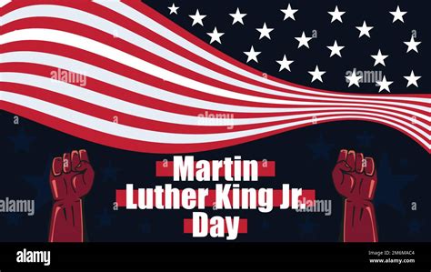 Vector Banner Design Celebrating Martin Luther King Jr Day In January