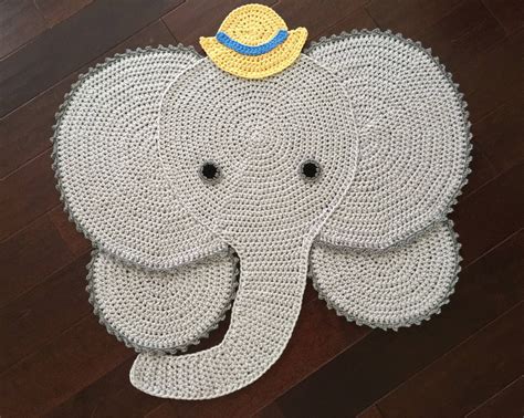 Made To Order 40 Crochet Elephant Rug Elephant Rug Crochet Rug