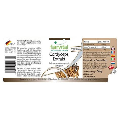 Cordyceps Extrakt 90 Kapseln Narayana Verlag