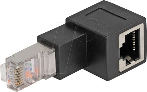 Delock 87862 Rj45 Plug To Rj45 Jack Adapter Cat6a 90° Downwards Angled At Reichelt Elektronik