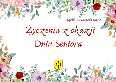 Życzenia z okazji Dnia Seniora Urząd Miejski w Rajgrodzie