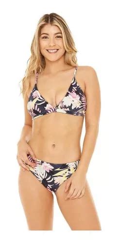 Mujer Bikini H O Wear Triangulo Fijo Flores Cuotas Sin Inter S