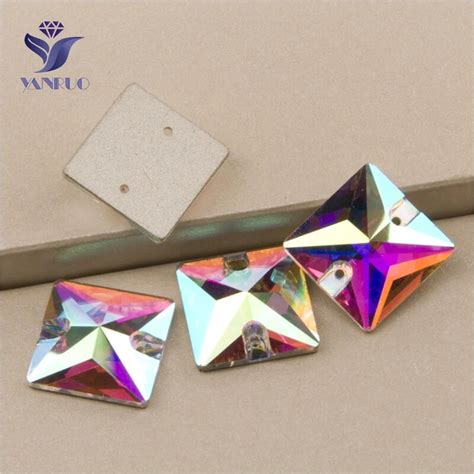 Yanruo All Sizes Ab Excellent Quality Sew On Stones Crystal Strass