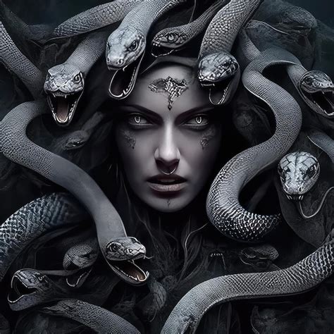 Lady With Head Of Snakes At Olive Morrison Blog