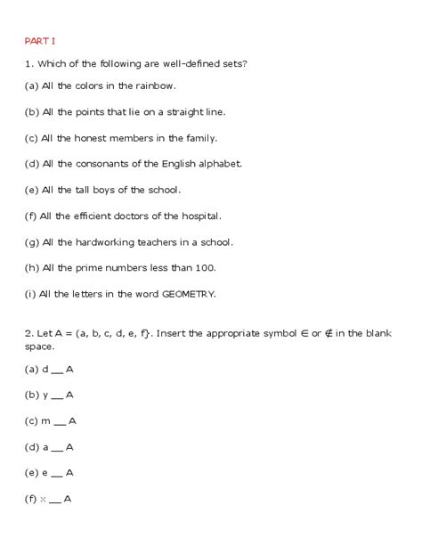 Doc Sets Worksheet