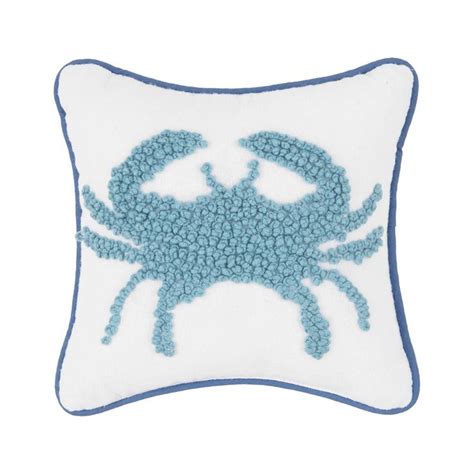 C F Home 8 X 8 Crab French Knot Petite Size Accent Throw Pillow