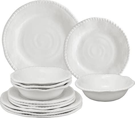 Amazon Upware Piece Melamine Dinnerware Set Includes Dinner