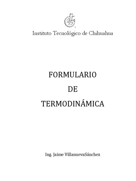 PDF Formulario Termodinamica DOKUMEN TIPS