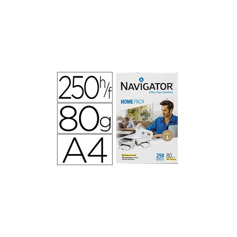 Papel Fotocopiadora Navigator Home Pack Din A4 80 Gramos Paquete De 250