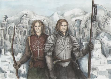 Boromir and Faramir in Osgiliath by AnotherStranger-Me on DeviantArt