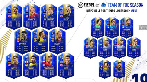 Llegan Los Tots De La Bundesliga Equipo De La Temporada De Fifa 19 Fut