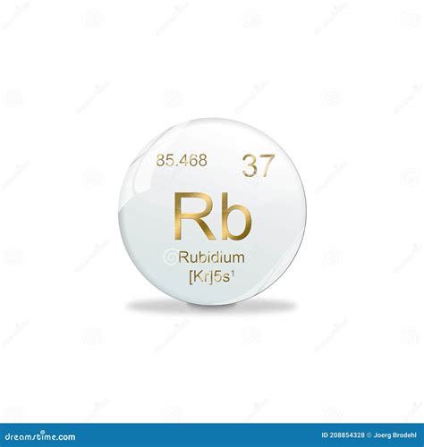 Rb De Symbole Du Rubidium Dillustration L Ment Du Tableau P Riodique