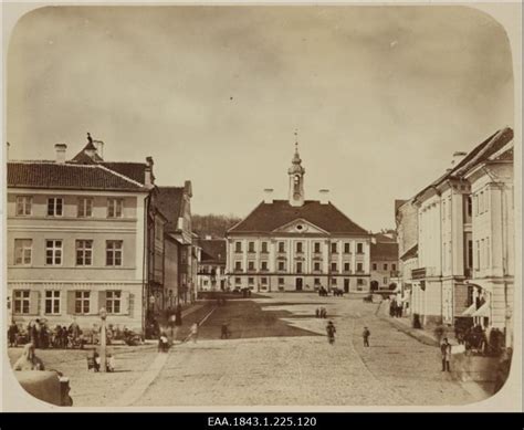 Tartu Raekoja Plats Ja Raekoda Carl Schulz Ajapaik