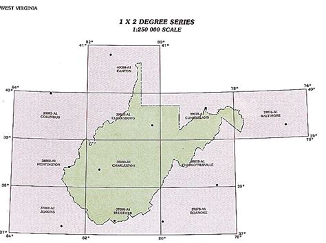 West Virginia Topographic Index Maps WV State USGS Topo Quads 24k