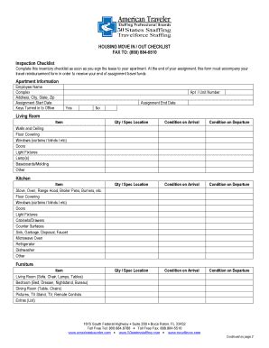 Housing Checklist Complete With Ease AirSlate SignNow