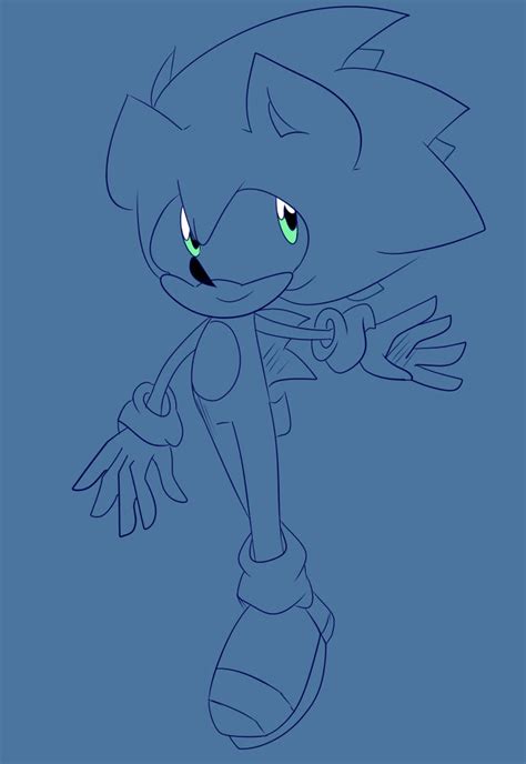 Sonic blue sketch! by GlassyV on DeviantArt