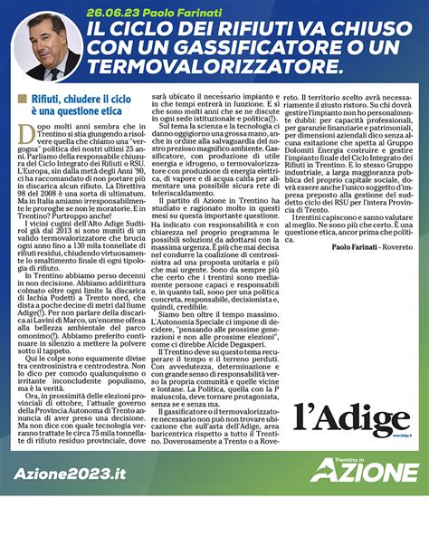 IL CICLO DEI RIFIUTI VA CHIUSO CON UN GASSIFICATORE O UN TERMOVALORIZZATORE