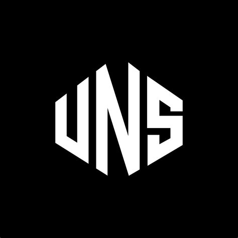 Uns Letter Logo Design With Polygon Shape Uns Polygon And Cube Shape