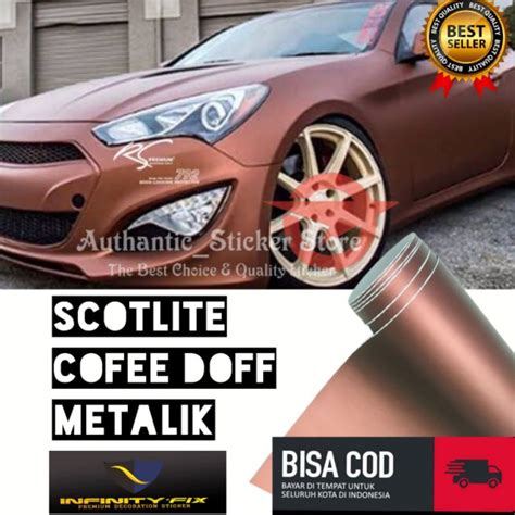 Jual Stiker Skotlet Metalik Krom Doff Coklat Sticker Scotlite Motor