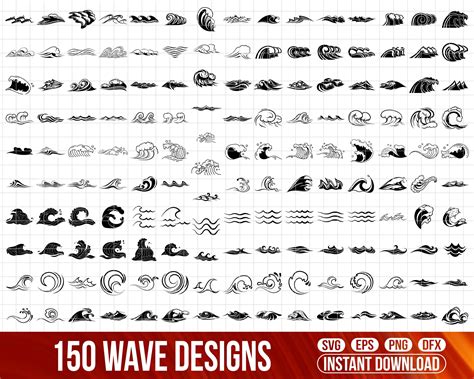 Wave Svg Bundle Sea Wave Svg Wave Cut Files Wave Clipart Wave