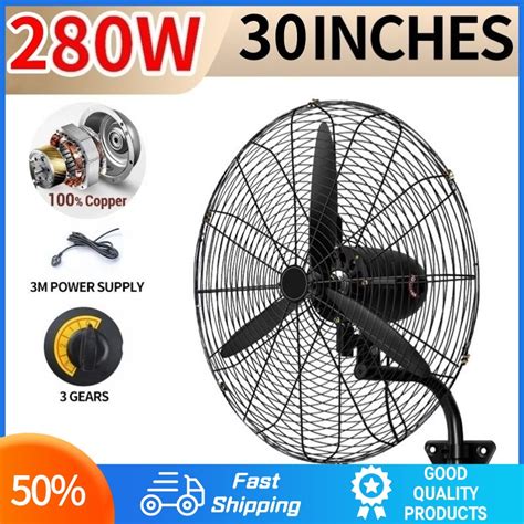 New Upgrade Industrial Fan 30 Inch Wall Fan 280w High Power 3 Gear Pure