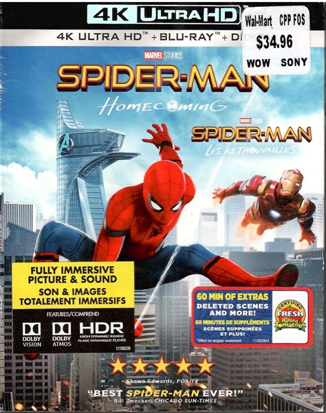 Spider-Man: Homecoming 4K (Canada)(Slip) – Blurays For Everyone