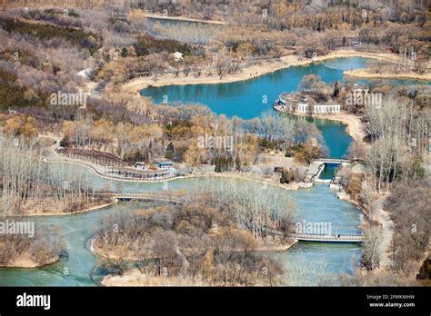 Beijing Olympic forest park overlooking the figure Stock Photo - Alamy