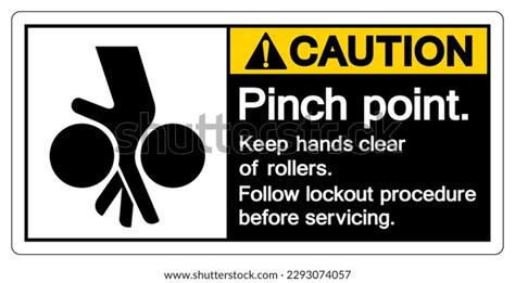 Caution Pinch Point Keep Hands Clear Stock Vector Royalty Free