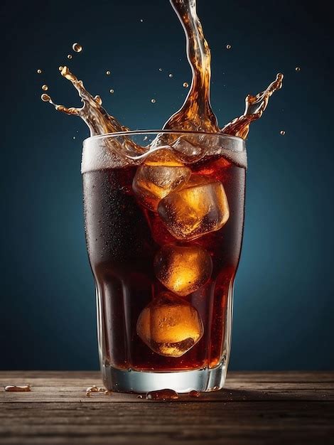 Coca Cola fría en un vaso Imagen Premium generada con IA